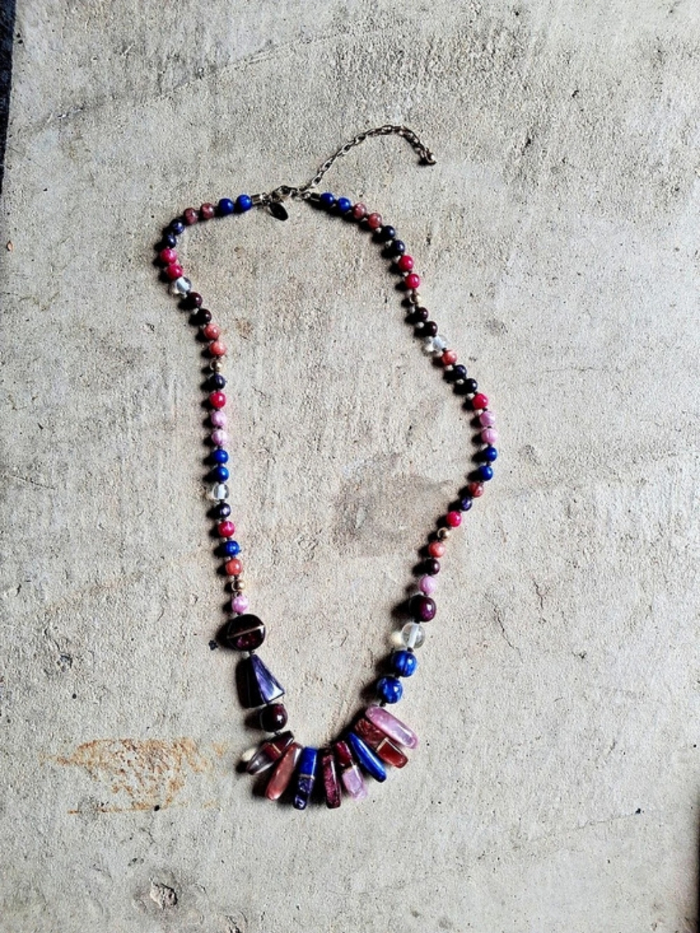 Chico's Multicolor Beaded Pendant Necklace
